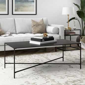 Henley 48'' Wide Coffee Table with Metal Top