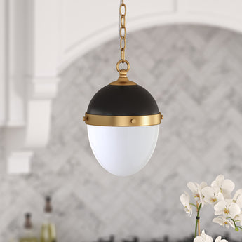 Aurelia 9" Wide Pendant with Glass Shade