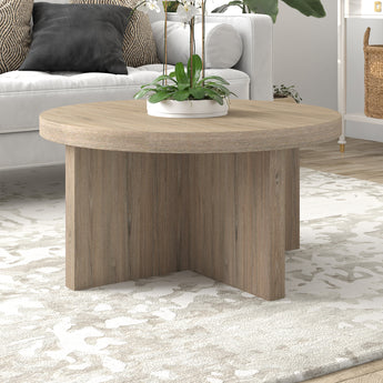 Elna 33" Wide Round Coffee Table