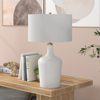 Sebago 25" Tall Table Lamp with Fabric Shade