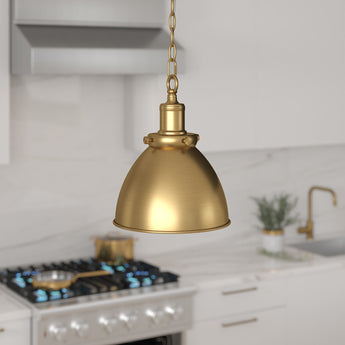 Elodie 8" Wide Pendant with Metal Shade