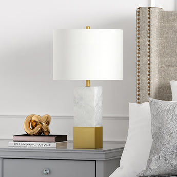 Lena 21.5" Tall Table Lamp with Fabric Shade