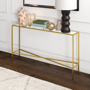 Henley 55'' Wide Console Table with Glass Top