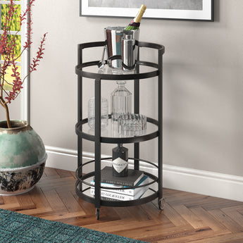 Hause 21'' Wide Round Bar Cart