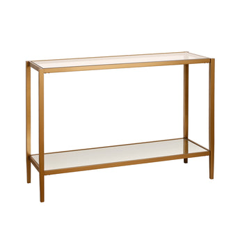 Hera 42'' Wide Console Table with Mirror Shelf