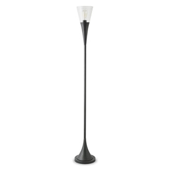 Moura Torchiere Floor Lamp with Glass Shade