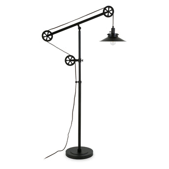 Descartes Wide Brim/Pulley System Floor Lamp with Metal Shade