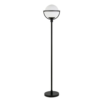 Cieonna Globe & Stem Floor Lamp with Glass Shade