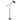 Rex Two-Tone/Height-Adjustable Floor Lamp with Metal Shade