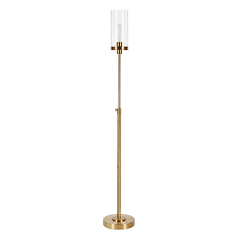 Frieda 66" Tall Floor Lamp with Glass Shade