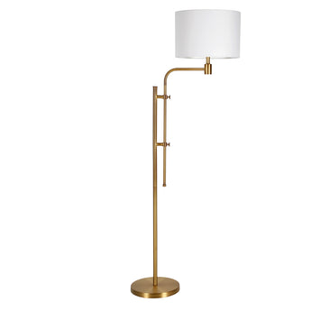 Polly Height-Adjustable Floor Lamp with Fabric Shade