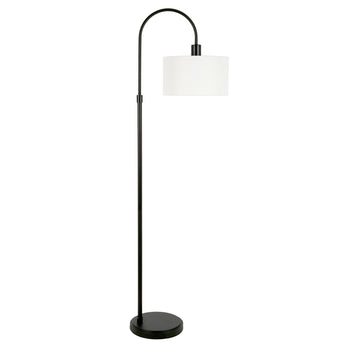 Veronica Arc Floor Lamp with Fabric Shade