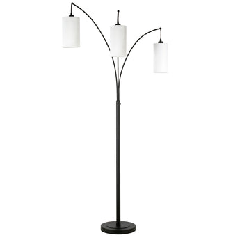 Aspen 3-Light Torchiere Floor Lamp with Fabric Shade