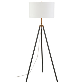 Kahn Two-Tone Floor Lamp with Fabric Shade