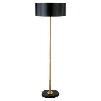 Hoffman 2-Light/Two-Tone Floor Lamp with Metal Shade