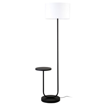 Jacinta Tray Table Floor Lamp with Fabric Shade