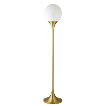 Mahdi Torchiere Floor Lamp with Glass Shade