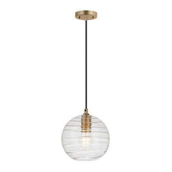 Wayve 8" Wide Textured Pendant with Glass Shade