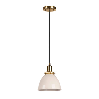 Madison 8" Wide Pendant with Metal Shade