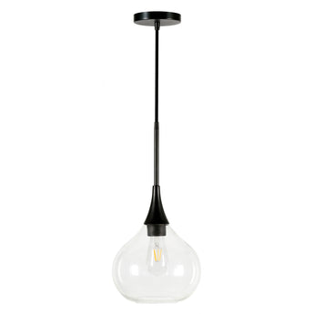 Ida 9.5" Wide Pendant with Glass Shade