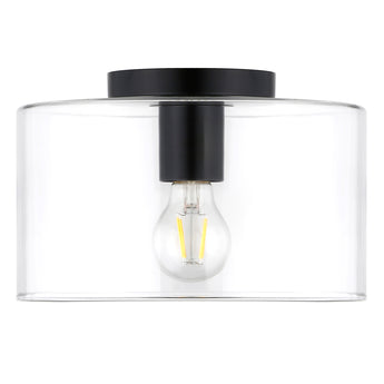 Henri 10" Wide Flush Mount with Glass Shade