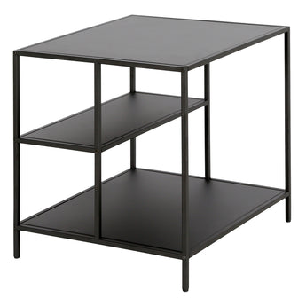 Winthrop 20'' Wide Square Side Table with Metal Shelves