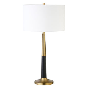 Lyon 29.75" Tall Two-Tone Table Lamp with Fabric Shade