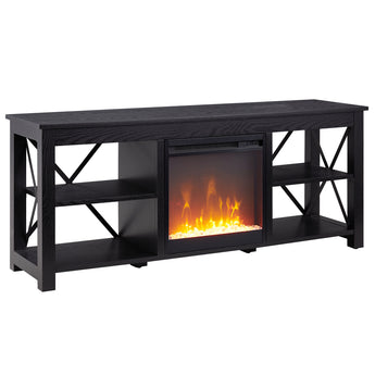 Sawyer TV Stand with Crystal Fireplace for TV's up to 65"