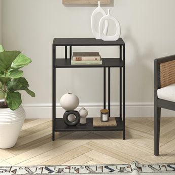 Cortland 22'' Wide Console Table with Metal Shelves