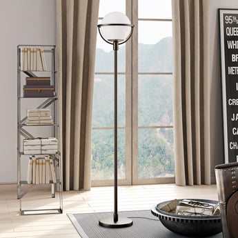 Cieonna Globe & Stem Floor Lamp with Glass Shade