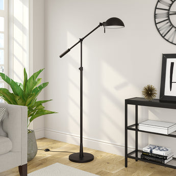 Dexter Height Adjustable/Tilting Floor Lamp with Metal Shade