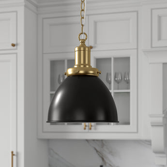 Elodie 12" Wide Pendant with Metal Shade