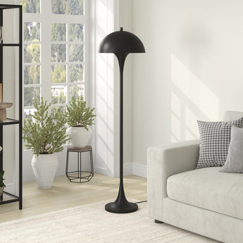 Vega 61" Tall Floor Lamp with Metal Shade