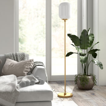 Agnolo 69" Tall Floor Lamp with Glass Shade