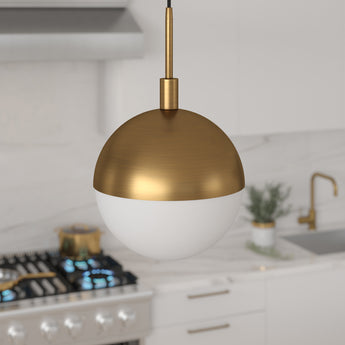 Orb 10" Wide Large Pendant with Glass Shade